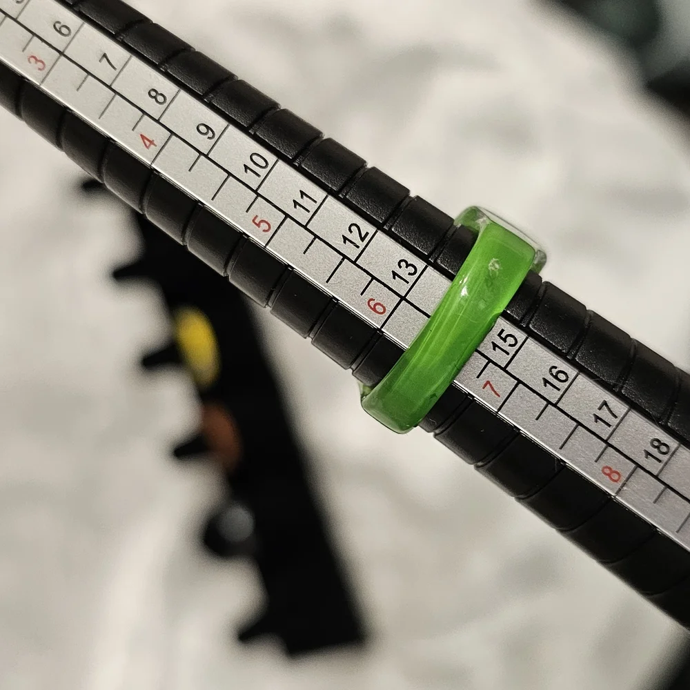 Colorful Glass Look Rings Set - Picture 8 of 12